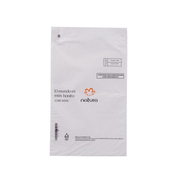 Bolsa con adhesivo en solapa para proteger los productos